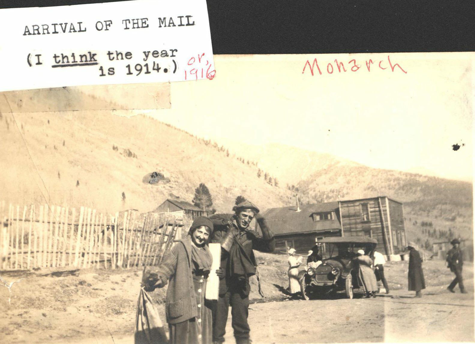 Arrival of the Mail at Monarch Colorado.DNevensColl
