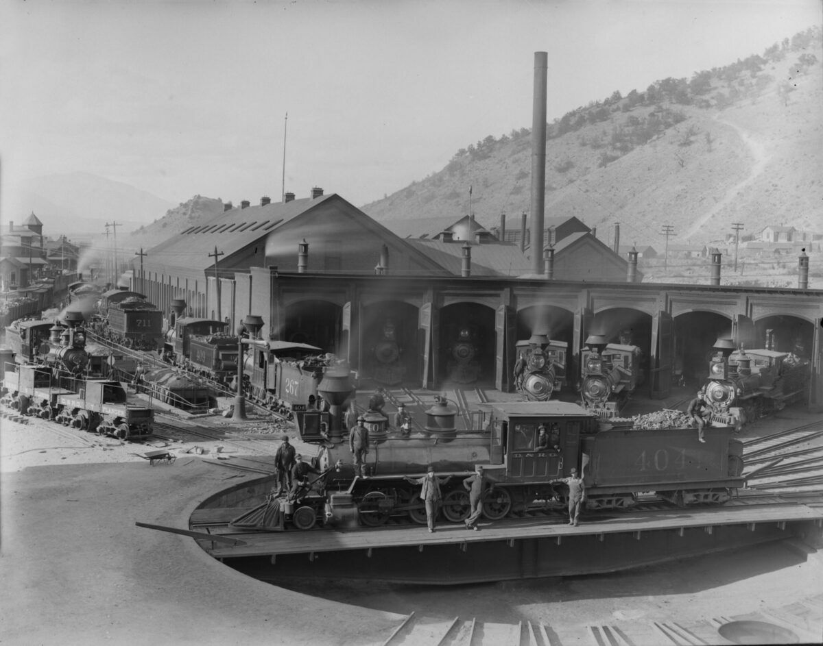 Engine 404 Denver and Rio Grande Railyards.VJacksonColl